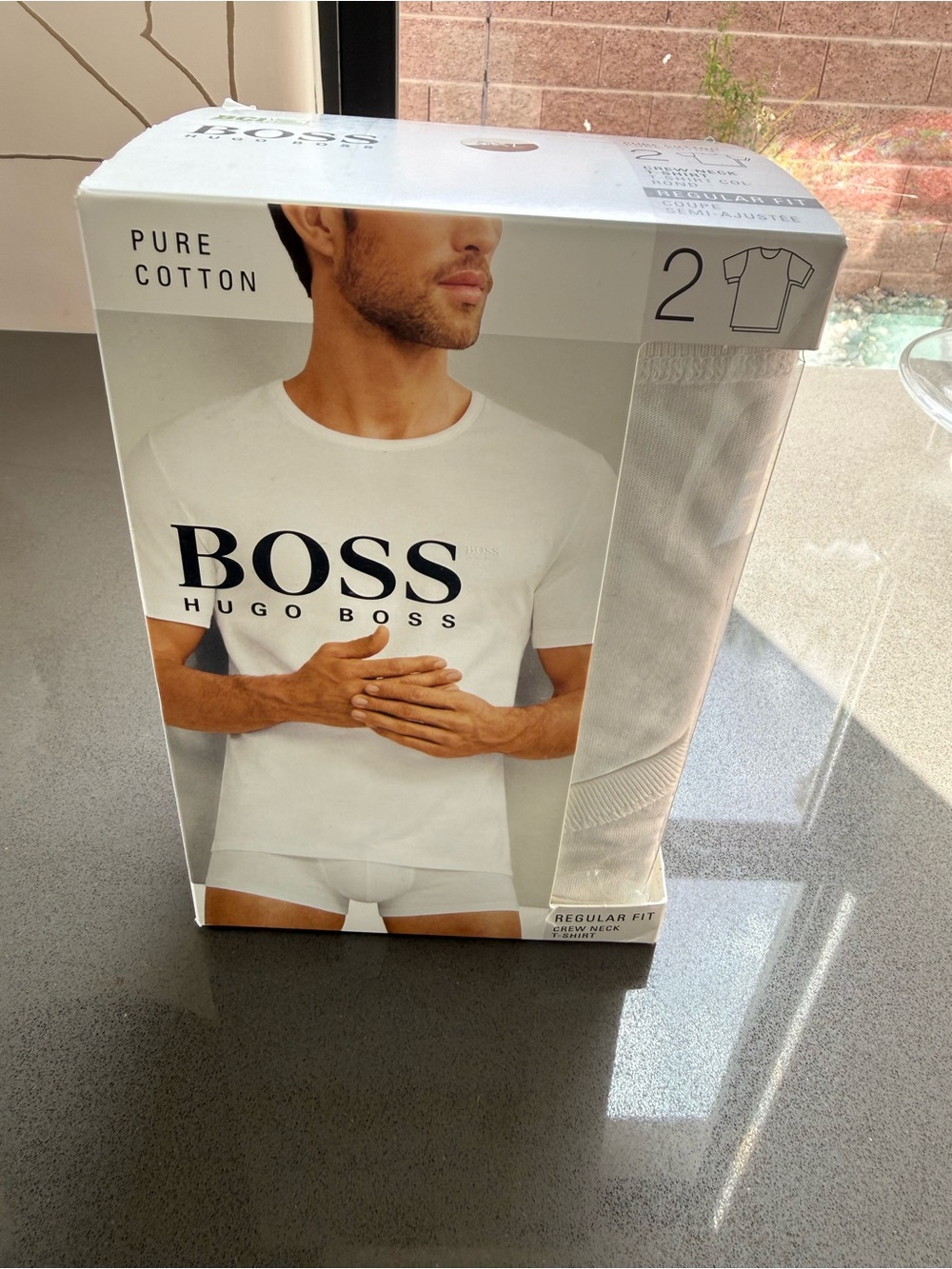 Hugo Boss White Pure Cotton Crew Neck 2-Pack T-Shirts